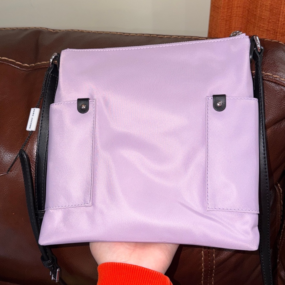 🔥🔥🔥NEW Marc Jacobs Preppy Purple Nylon Swing Pack Crossbody Bag - Picture 3 of 9